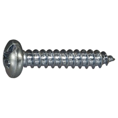 Sheet Metal Screw, #6 X 3/4 In, Zinc Plated Steel Pan Head Combination Drive, 100 PK